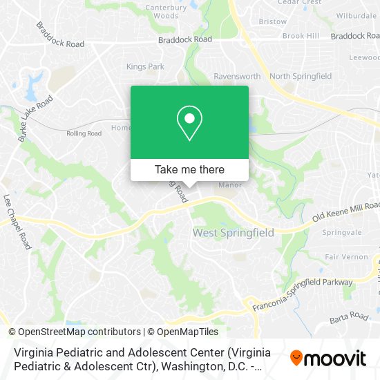 Mapa de Virginia Pediatric and Adolescent Center (Virginia Pediatric & Adolescent Ctr)