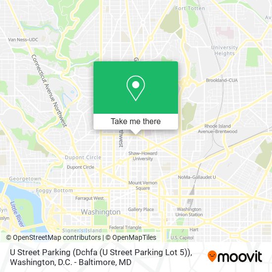 U Street Parking (Dchfa (U Street Parking Lot 5)) map