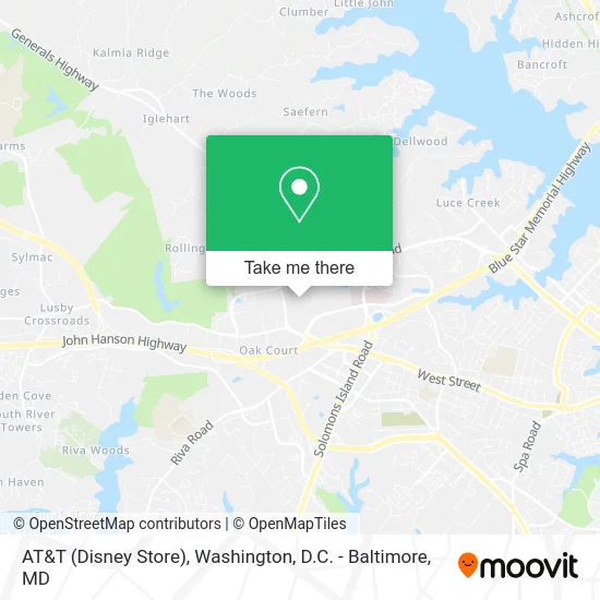 AT&T (Disney Store) map