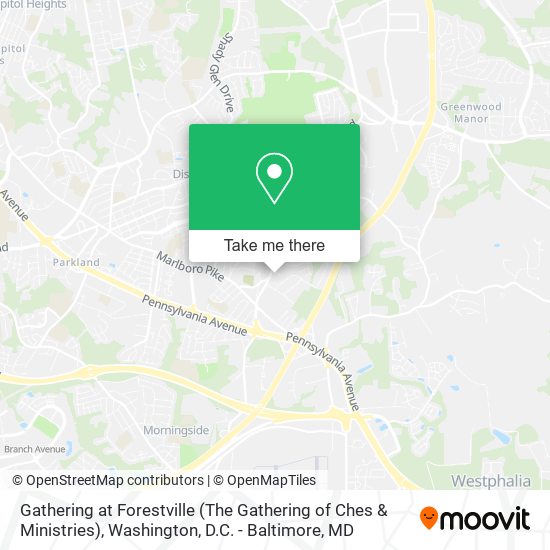 Mapa de Gathering at Forestville (The Gathering of Ches & Ministries)