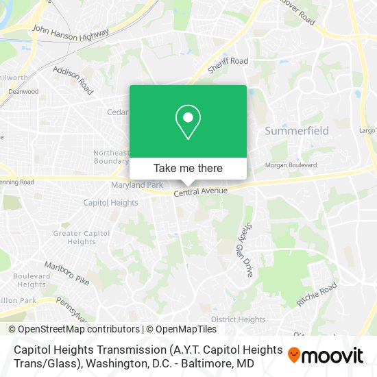 Capitol Heights Transmission (A.Y.T. Capitol Heights Trans / Glass) map