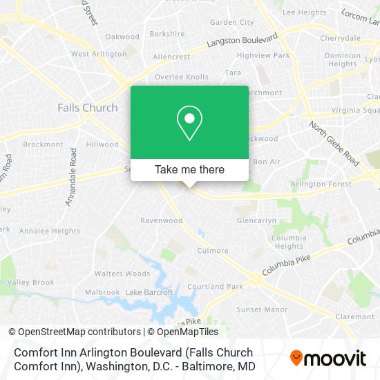 Comfort Inn Arlington Boulevard (Falls Church Comfort Inn) map