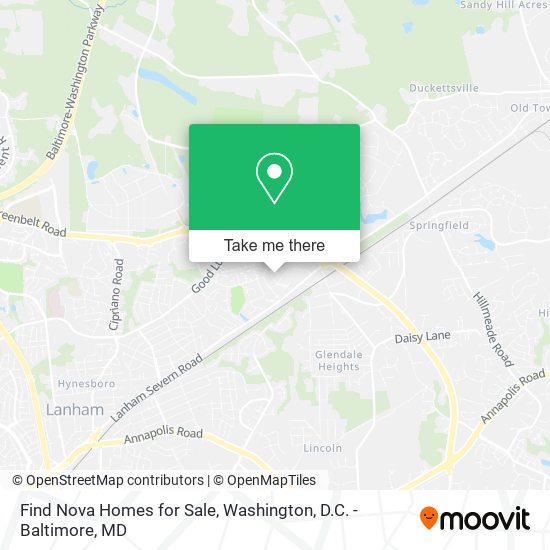 Mapa de Find Nova Homes for Sale