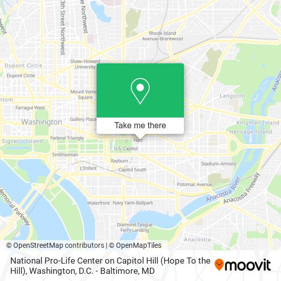 Mapa de National Pro-Life Center on Capitol Hill (Hope To the Hill)