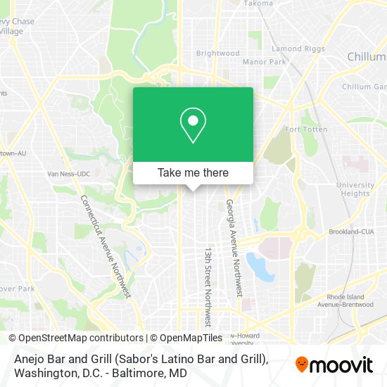 Anejo Bar and Grill (Sabor's Latino Bar and Grill) map
