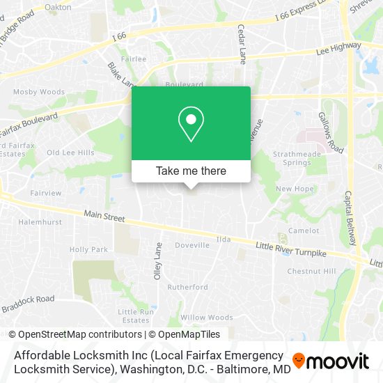 Affordable Locksmith Inc (Local Fairfax Emergency Locksmith Service) map