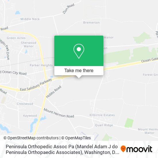 Peninsula Orthopedic Assoc Pa (Mandel Adam J do Peninsula Orthopaedic Associates) map