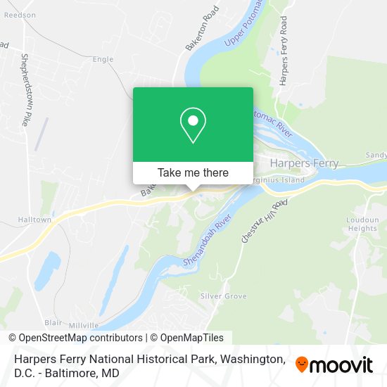Mapa de Harpers Ferry National Historical Park