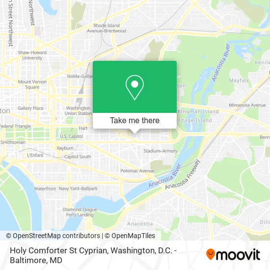 Holy Comforter St Cyprian map