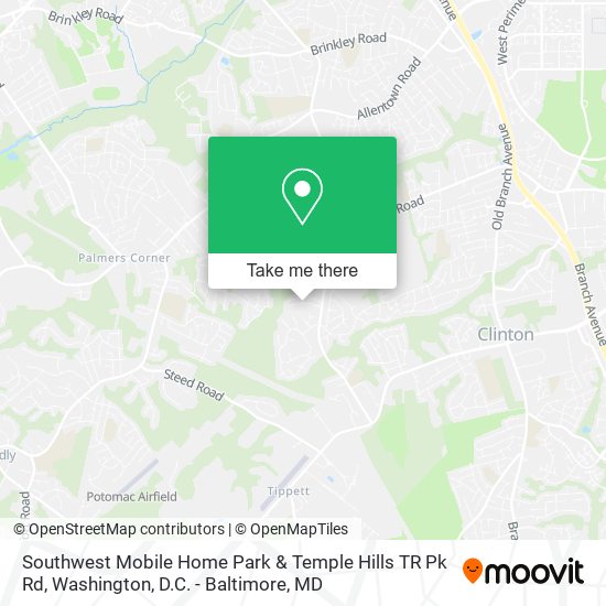 Mapa de Southwest Mobile Home Park & Temple Hills TR Pk Rd