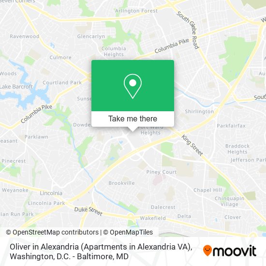Oliver in Alexandria (Apartments in Alexandria VA) map