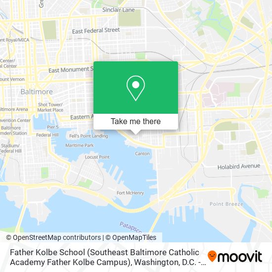 Father Kolbe School (Southeast Baltimore Catholic Academy Father Kolbe Campus) map