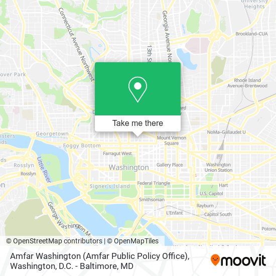 Amfar Washington (Amfar Public Policy Office) map