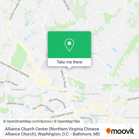 Alliance Church Center (Northern Virginia Chinese Alliance Church) map