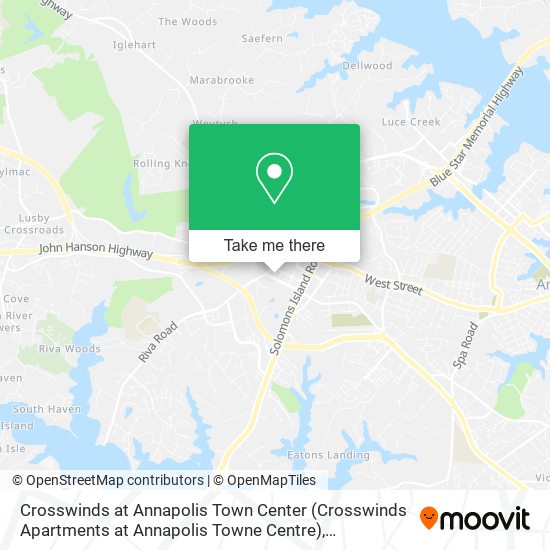 Crosswinds at Annapolis Town Center (Crosswinds Apartments at Annapolis Towne Centre) map