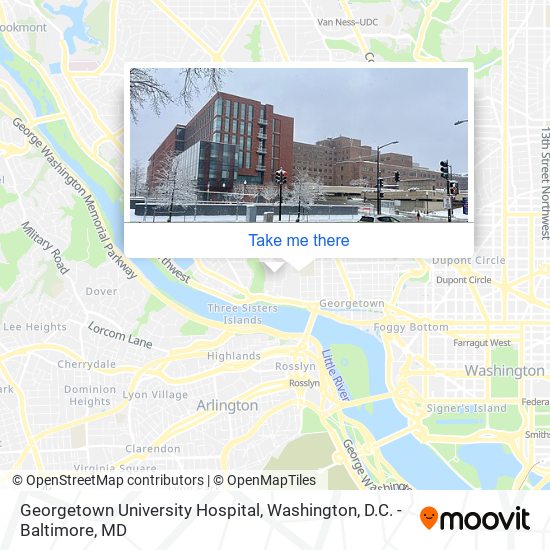 Georgetown University Hospital map