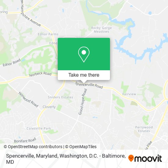 Spencerville, Maryland map