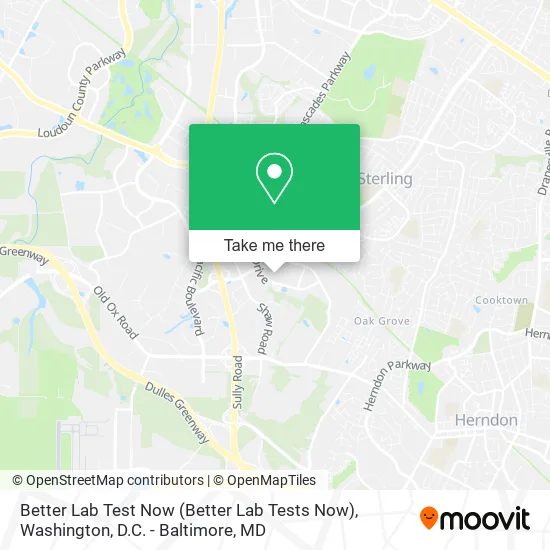 Mapa de Better Lab Test Now