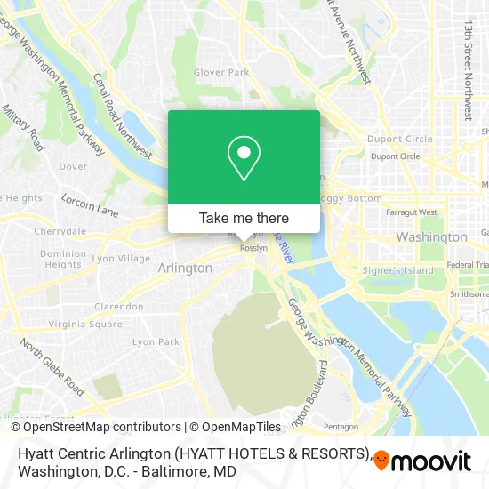 Hyatt Centric Arlington (HYATT HOTELS & RESORTS) map