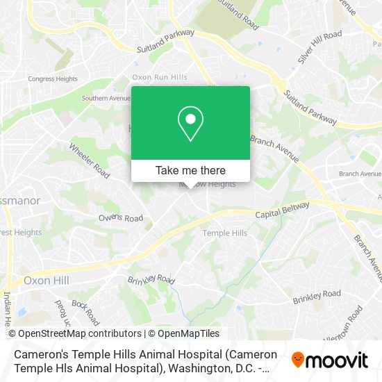 Cameron's Temple Hills Animal Hospital (Cameron Temple Hls Animal Hospital) map