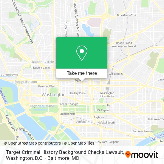 Mapa de Target Criminal History Background Checks Lawsuit