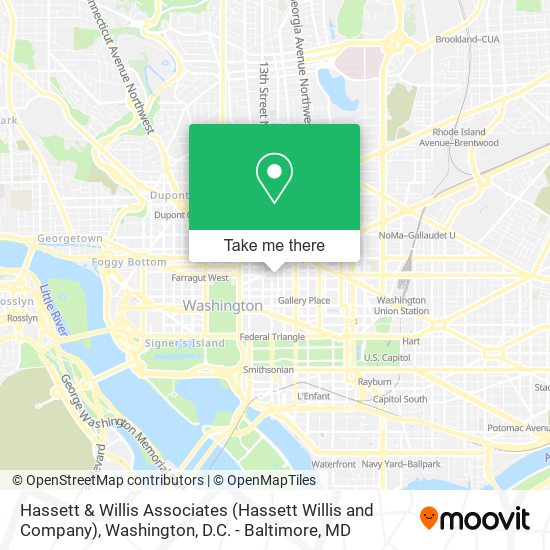Hassett & Willis Associates (Hassett Willis and Company) map