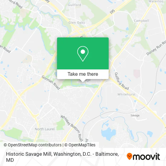 Mapa de Historic Savage Mill
