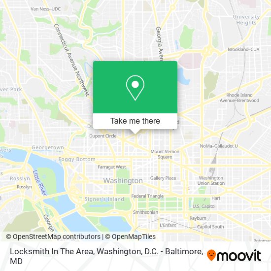 Locksmith In The Area map