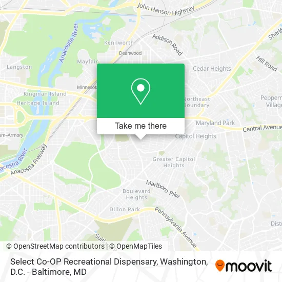 Mapa de Select Co-OP Recreational Dispensary