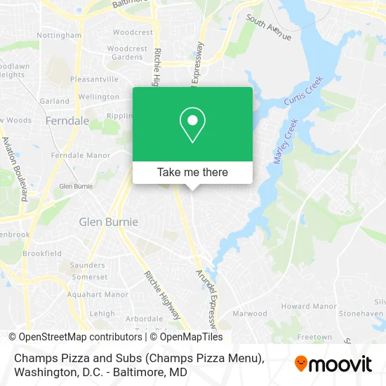 Champs Pizza and Subs (Champs Pizza Menu) map