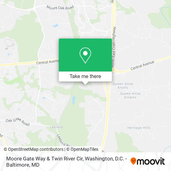Mapa de Moore Gate Way & Twin River Cir