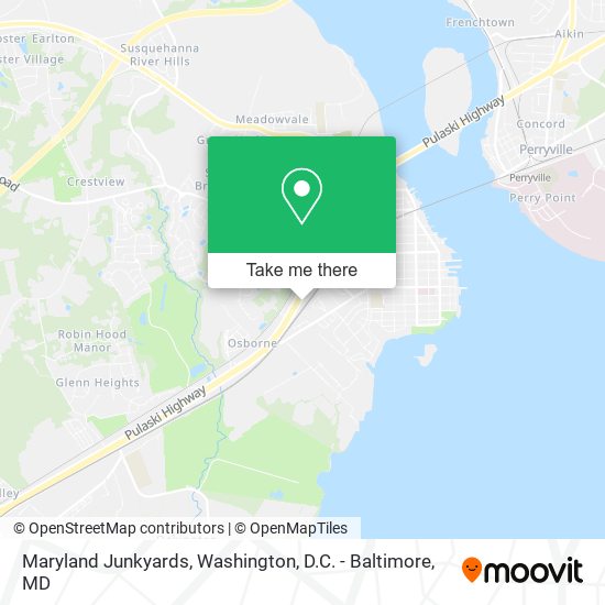 Maryland Junkyards map
