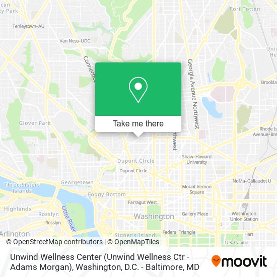 Mapa de Unwind Wellness Center (Unwind Wellness Ctr - Adams Morgan)