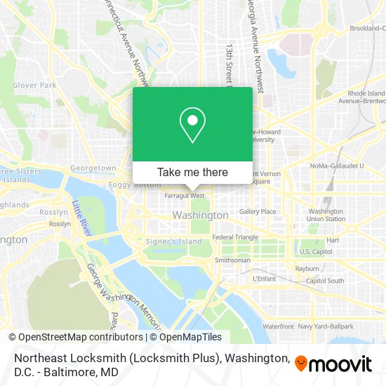 Mapa de Northeast Locksmith (Locksmith Plus)