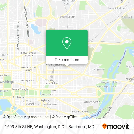 1609 8th St NE map