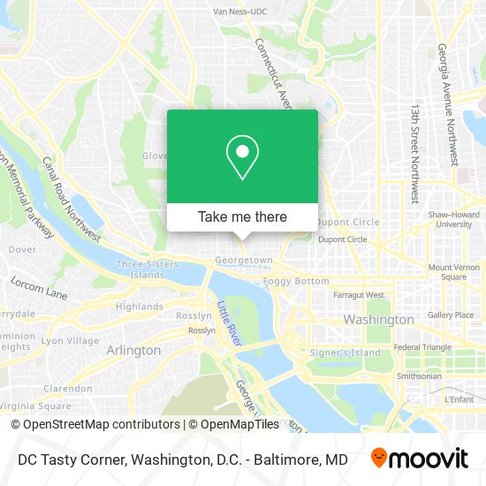 Mapa de DC Tasty Corner