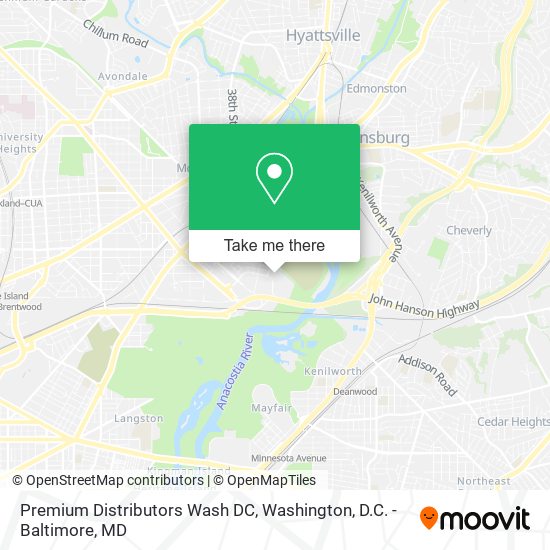 Premium Distributors Wash DC map