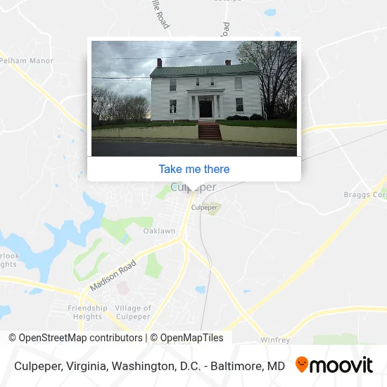 Culpeper, Virginia map