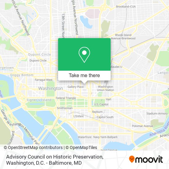 Advisory Council on Historic Preservation map