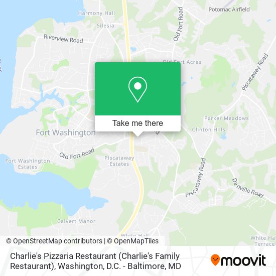 Charlie's Pizzaria Restaurant map