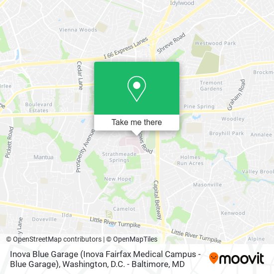 Inova Blue Garage (Inova Fairfax Medical Campus - Blue Garage) map