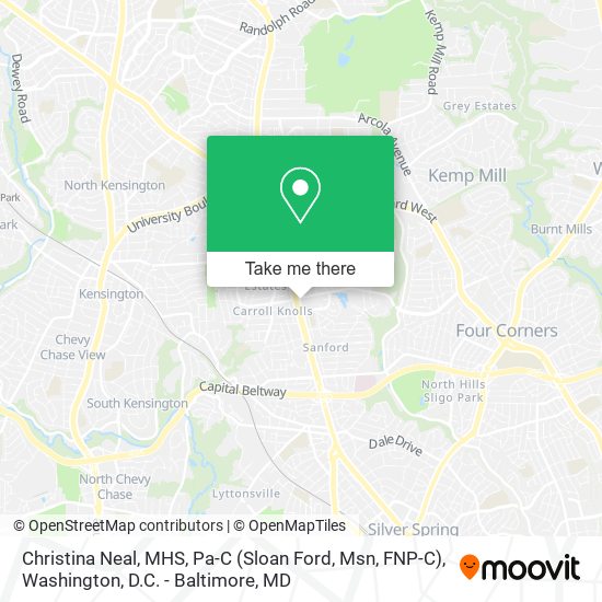 Mapa de Christina Neal, MHS, Pa-C (Sloan Ford, Msn, FNP-C)
