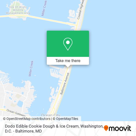 Mapa de Dodo Edible Cookie Dough & Ice Cream
