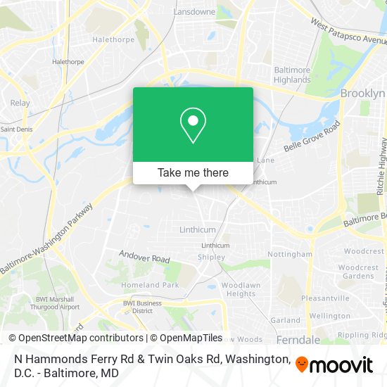 Mapa de N Hammonds Ferry Rd & Twin Oaks Rd