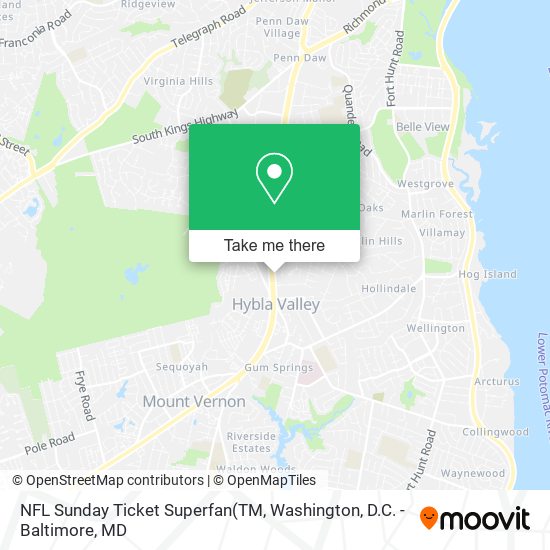 NFL Sunday Ticket Superfan map