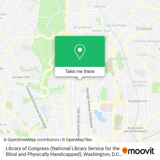 Mapa de Library of Congress (National Library Service for the Blind and Physically Handicapped)