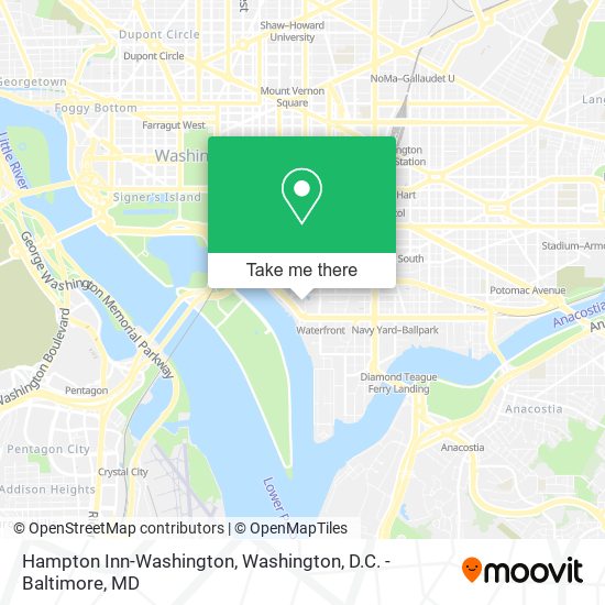 Hampton Inn-Washington map