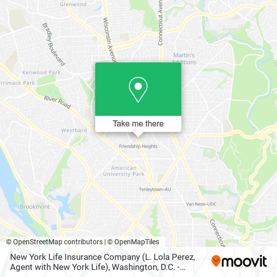 Mapa de New York Life Insurance Company (L. Lola Perez, Agent with New York Life)