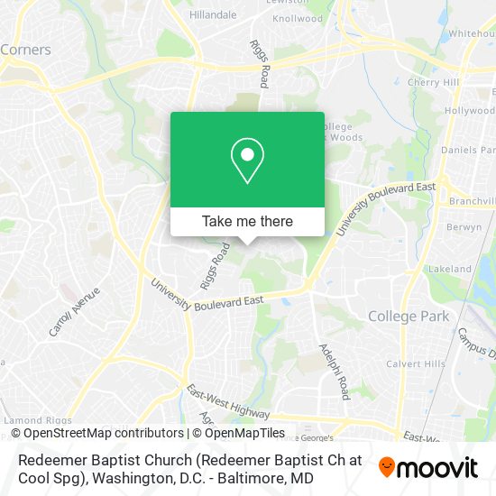 Redeemer Baptist Church (Redeemer Baptist Ch at Cool Spg) map