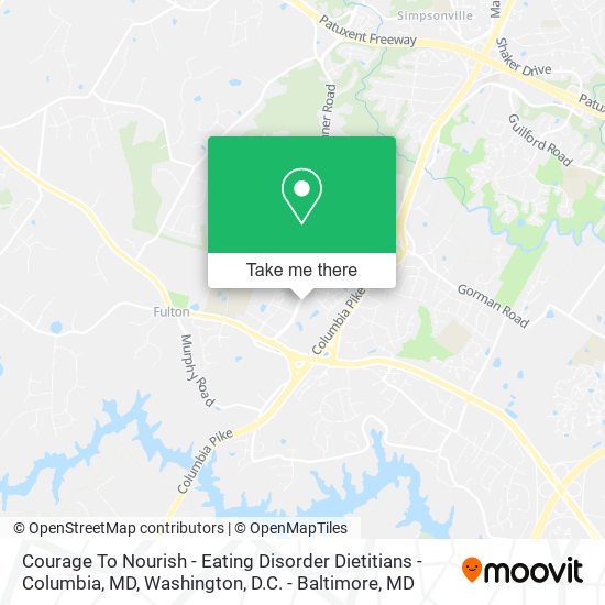 Mapa de Courage To Nourish - Eating Disorder Dietitians - Columbia, MD